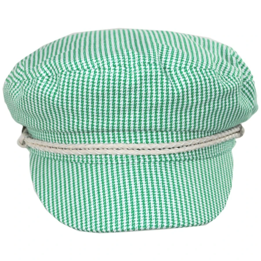Brixton Hats Ashland Cotton Houndstooth Fiddler's Cap - Mint Green 3 Brixton Hats Ashland Cotton Houndstooth Fiddler's Cap - Mint Green