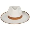 Brixton Hats Reno Wool Felt Fedora Hat - Off White -Brixton Hats shop 433340