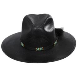 Stetson Helix Shantung Straw Fedora Hat