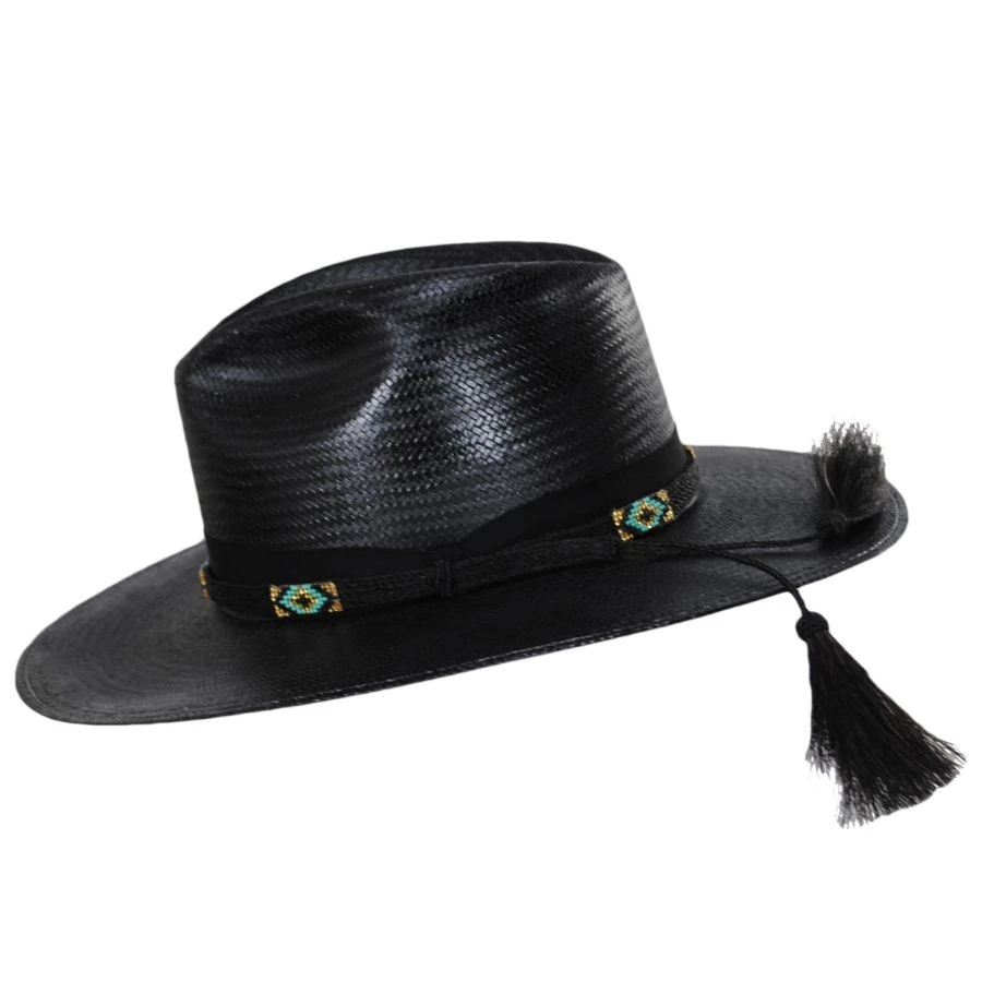 Stetson Helix Shantung Straw Fedora Hat 4 Stetson Helix Shantung Straw Fedora Hat - Image 2