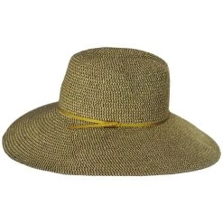 Nikki Beach Harper Braided Toyo Straw Fedora Hat - Gold -Brixton Hats shop 440733