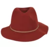 Brixton Hats Wesley Packable Wool Felt Fedora Hat - Orange -Brixton Hats shop 441557