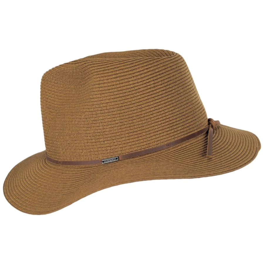 Brixton Hats Wesley Braided Toyo Straw Fedora Hat - Copper 4 Brixton Hats Wesley Braided Toyo Straw Fedora Hat - Copper - Image 2