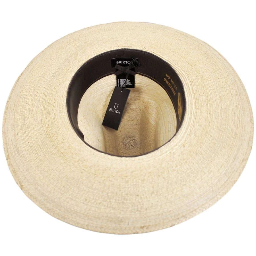 Brixton Hats Sedona Reserve Palm Straw Cowboy Hat - Natural 5 Brixton Hats Sedona Reserve Palm Straw Cowboy Hat - Natural - Image 3