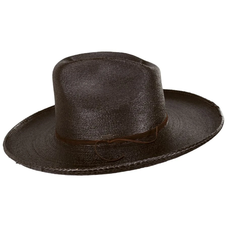 Brixton Hats Sedona Reserve Palm Straw Cowboy Hat - Dark Brown 4 Brixton Hats Sedona Reserve Palm Straw Cowboy Hat - Dark Brown - Image 2