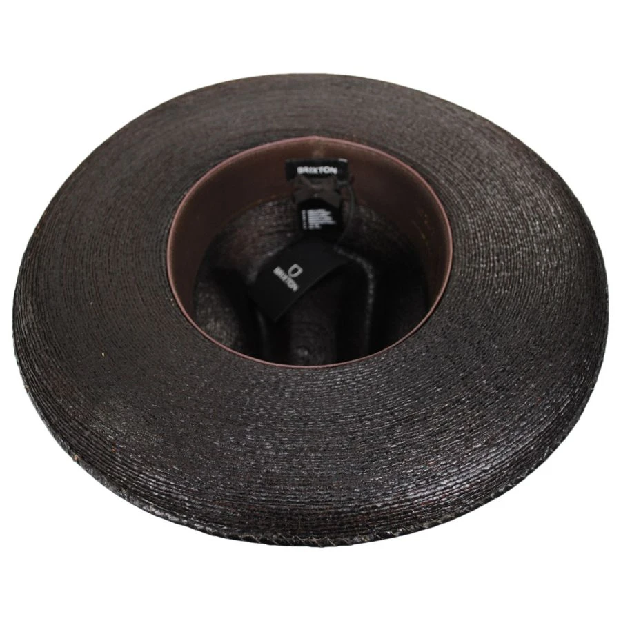 Brixton Hats Sedona Reserve Palm Straw Cowboy Hat - Dark Brown 5 Brixton Hats Sedona Reserve Palm Straw Cowboy Hat - Dark Brown - Image 3