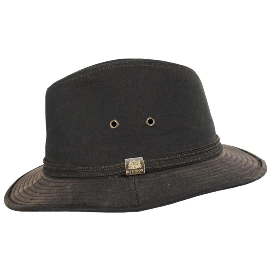 Stetson Gulf Bio-Wash Twill Safari Fedora Hat 4 Stetson Gulf Bio-Wash Twill Safari Fedora Hat - Image 2