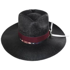 Biltmore Vintage Couture Spade Bangora Shantung Straw Fedora Hat