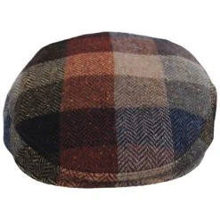 City Sport Caps Herringbone Squares Donegal Tweed Wool Ivy Cap
