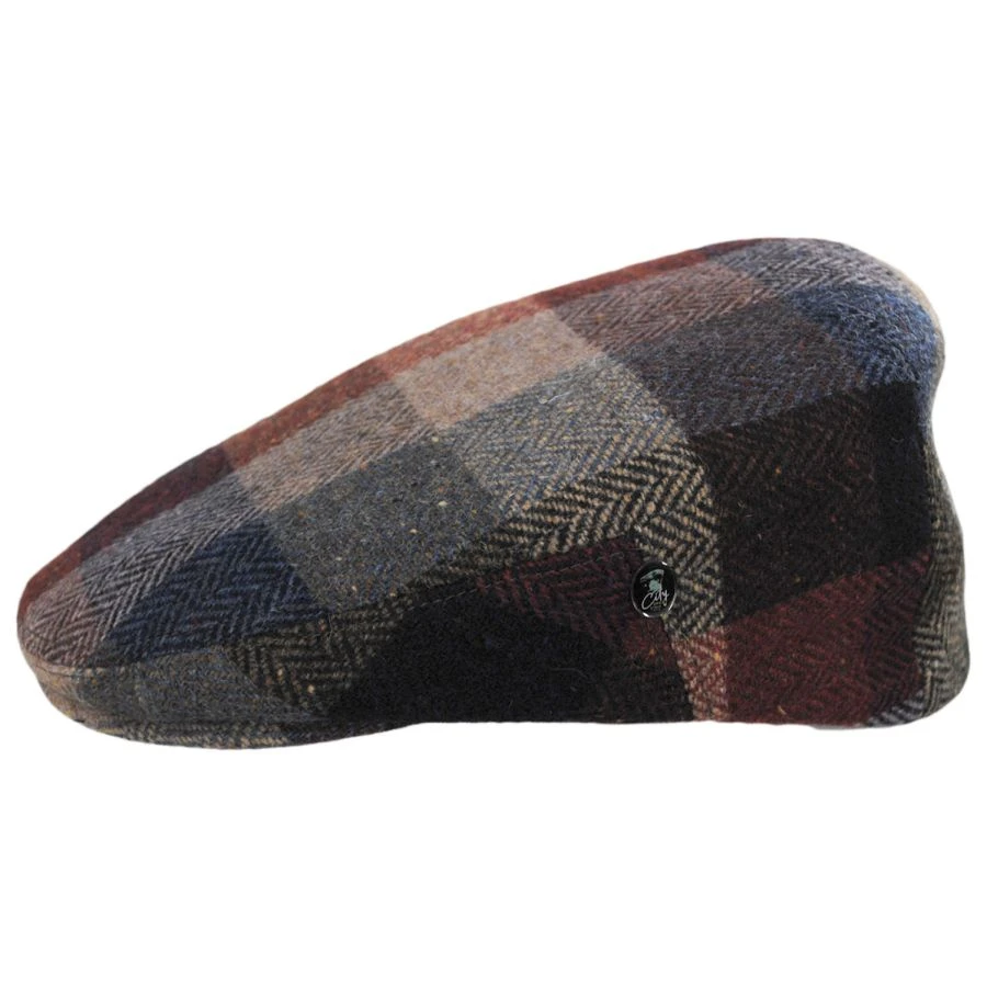 City Sport Caps Herringbone Squares Donegal Tweed Wool Ivy Cap 4 City Sport Caps Herringbone Squares Donegal Tweed Wool Ivy Cap - Image 2
