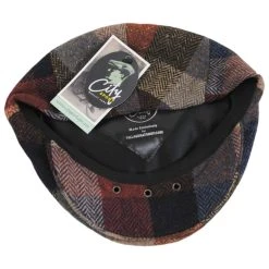 City Sport Caps Herringbone Squares Donegal Tweed Wool Ivy Cap 7 City Sport Caps Herringbone Squares Donegal Tweed Wool Ivy Cap -Brixton Hats shop 453305