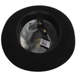 Borsalino Alessandria Shaved Fur Felt Fedora Hat - Black 7 Borsalino Alessandria Shaved Fur Felt Fedora Hat - Black -Brixton Hats shop 453926