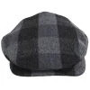 Baskerville Hat Company Danbury Wool Check Square Bill Ivy Cap -Brixton Hats shop 454368