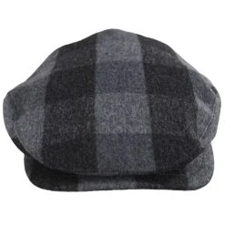 Baskerville Hat Company Danbury Wool Check Square Bill Ivy Cap