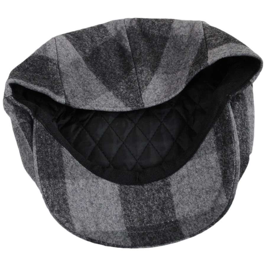 Baskerville Hat Company Danbury Wool Check Square Bill Ivy Cap 5 Baskerville Hat Company Danbury Wool Check Square Bill Ivy Cap - Image 3