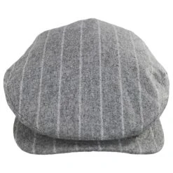 Baskerville Hat Company Adelphi Wool Pinstripe Square Bill Ivy Cap