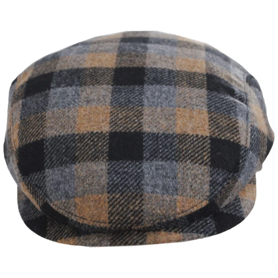 Wigens Caps Check Plaid Wool And Cashmere Ivy Cap 3 Wigens Caps Check Plaid Wool And Cashmere Ivy Cap