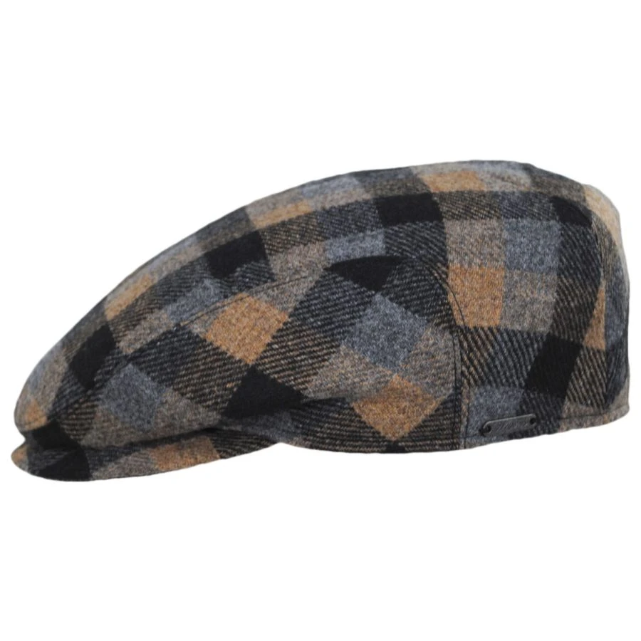 Wigens Caps Check Plaid Wool And Cashmere Ivy Cap 4 Wigens Caps Check Plaid Wool And Cashmere Ivy Cap - Image 2