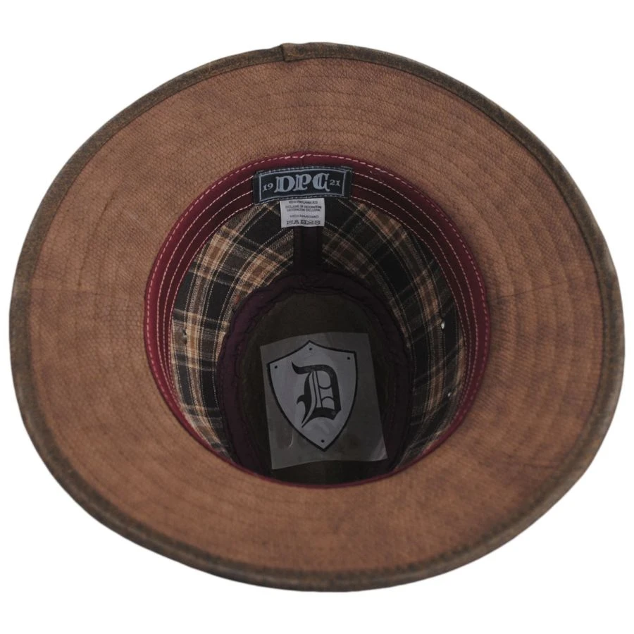 Dorfman-Pacific Cobra Vegan Leather Safari Fedora Hat 5 Dorfman-Pacific Cobra Vegan Leather Safari Fedora Hat - Image 3