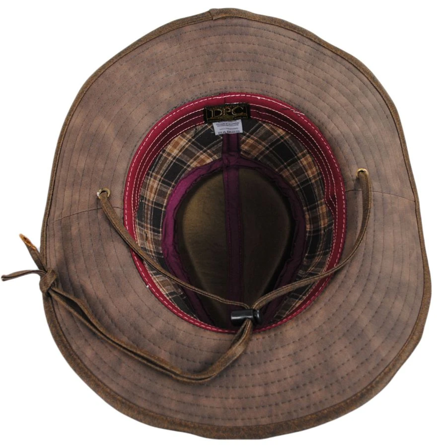 Dorfman-Pacific Buster Vegan Leather Outback Hat 5 Dorfman-Pacific Buster Vegan Leather Outback Hat - Image 3