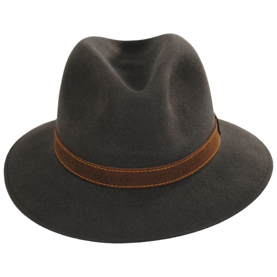 Borsalino Traveler Fur Felt Fedora Safari Hat 3 Borsalino Traveler Fur Felt Fedora Safari Hat