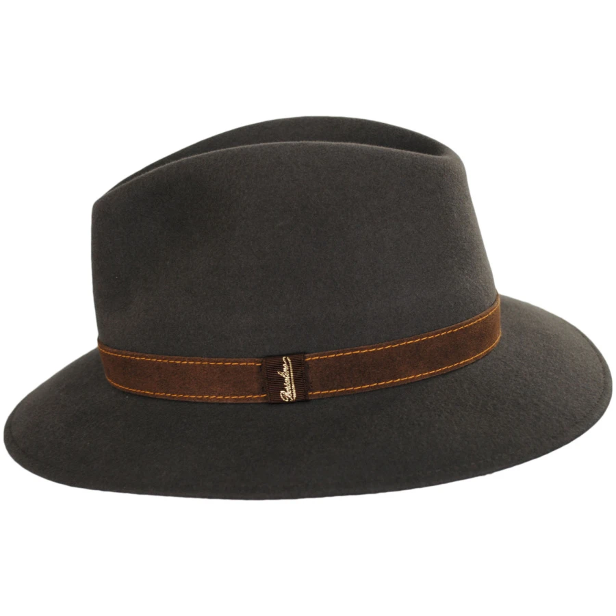 Borsalino Traveler Fur Felt Fedora Safari Hat 4 Borsalino Traveler Fur Felt Fedora Safari Hat - Image 2