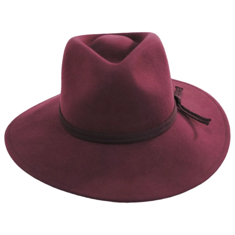 Brixton Hats Joanna Packable Wool Felt Fedora Hat - Wine 3 Brixton Hats Joanna Packable Wool Felt Fedora Hat - Wine