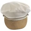 Brixton Hats Ashland Cotton Corduroy Fiddler's Cap - Ivory/Tan -Brixton Hats shop 456039