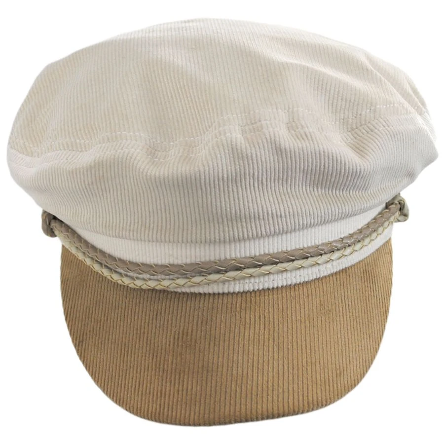 Brixton Hats Ashland Cotton Corduroy Fiddler's Cap - Ivory/Tan 3 Brixton Hats Ashland Cotton Corduroy Fiddler's Cap - Ivory/Tan