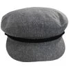 Brixton Hats Tweed Fiddler's Cap - Gray/Charcoal -Brixton Hats shop 456342