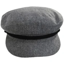 Brixton Hats Tweed Fiddler's Cap - Gray/Charcoal