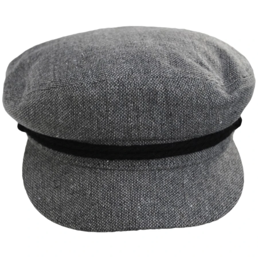 Brixton Hats Tweed Fiddler's Cap - Gray/Charcoal 3 Brixton Hats Tweed Fiddler's Cap - Gray/Charcoal