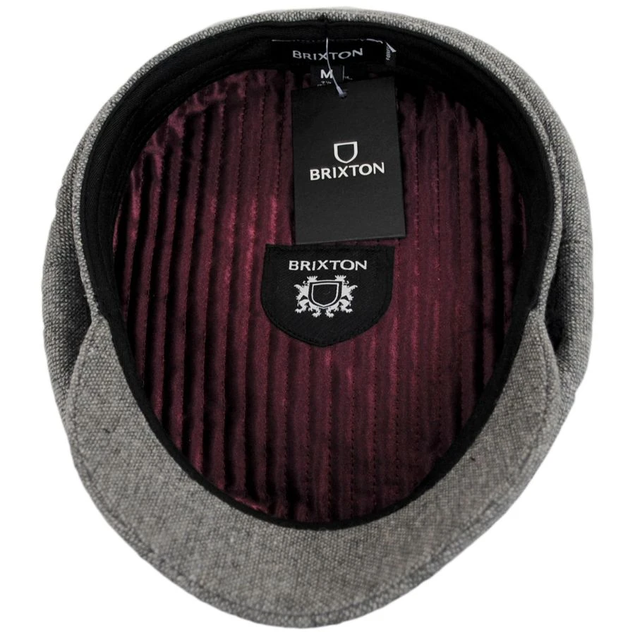 Brixton Hats Tweed Fiddler's Cap - Gray/Charcoal 5 Brixton Hats Tweed Fiddler's Cap - Gray/Charcoal - Image 3