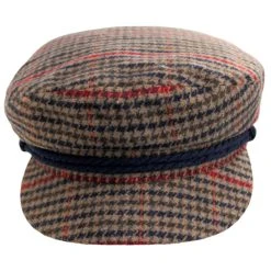 Brixton Hats Houndstooth Plaid Fiddler's Cap