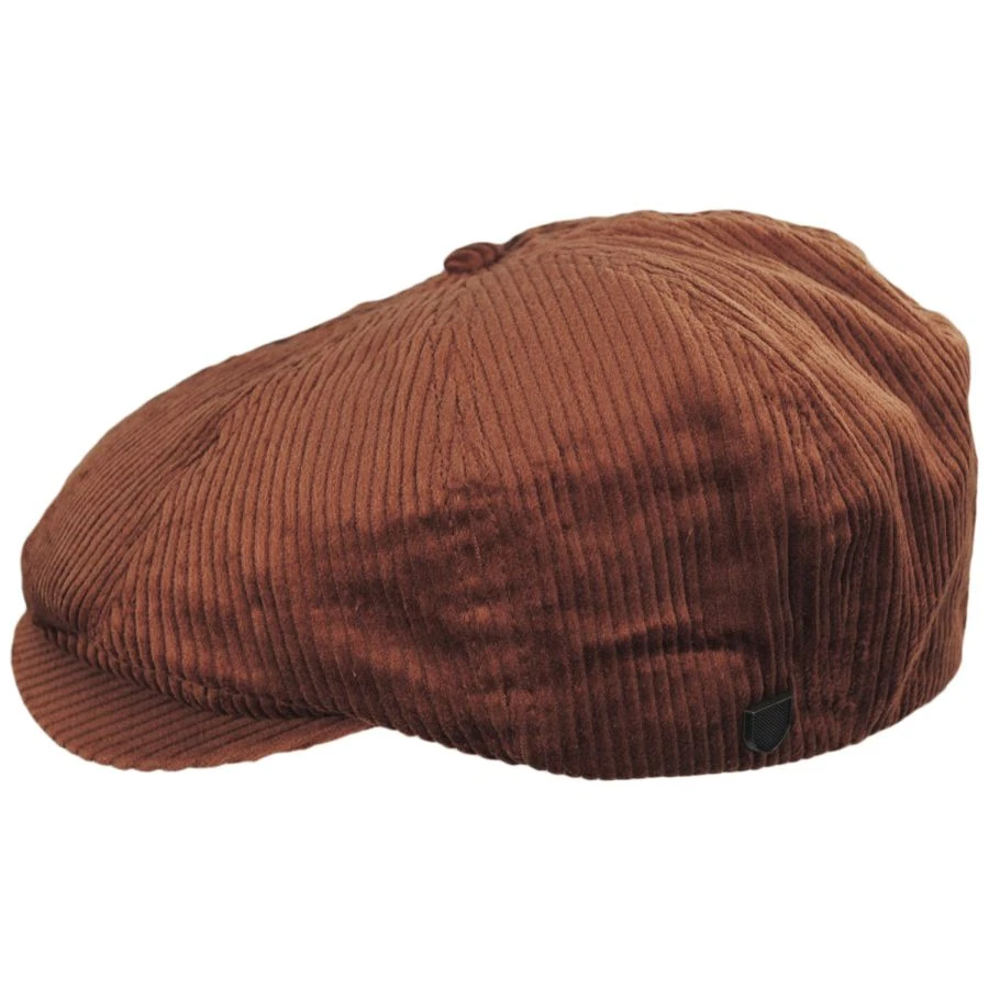 Brixton Hats Brood Cotton Wide Wale Corduroy Newsboy Cap - Caramel 4 Brixton Hats Brood Cotton Wide Wale Corduroy Newsboy Cap - Caramel - Image 2