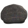 Bailey Lou Herringbone Plaid Wool Ivy Cap -Brixton Hats shop 458364