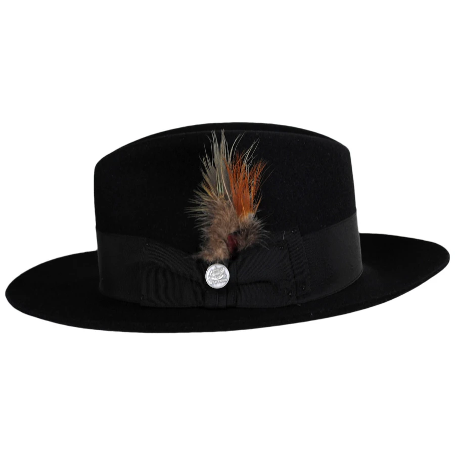 Stetson Temple Fur Felt Fedora Hat 4 Stetson Temple Fur Felt Fedora Hat - Image 2