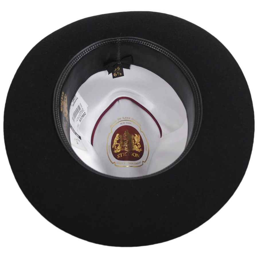 Stetson Temple Fur Felt Fedora Hat 5 Stetson Temple Fur Felt Fedora Hat - Image 3