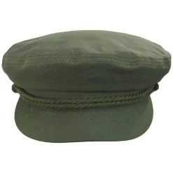 Brixton Hats Cotton Twill Fiddler Cap - Olive Green