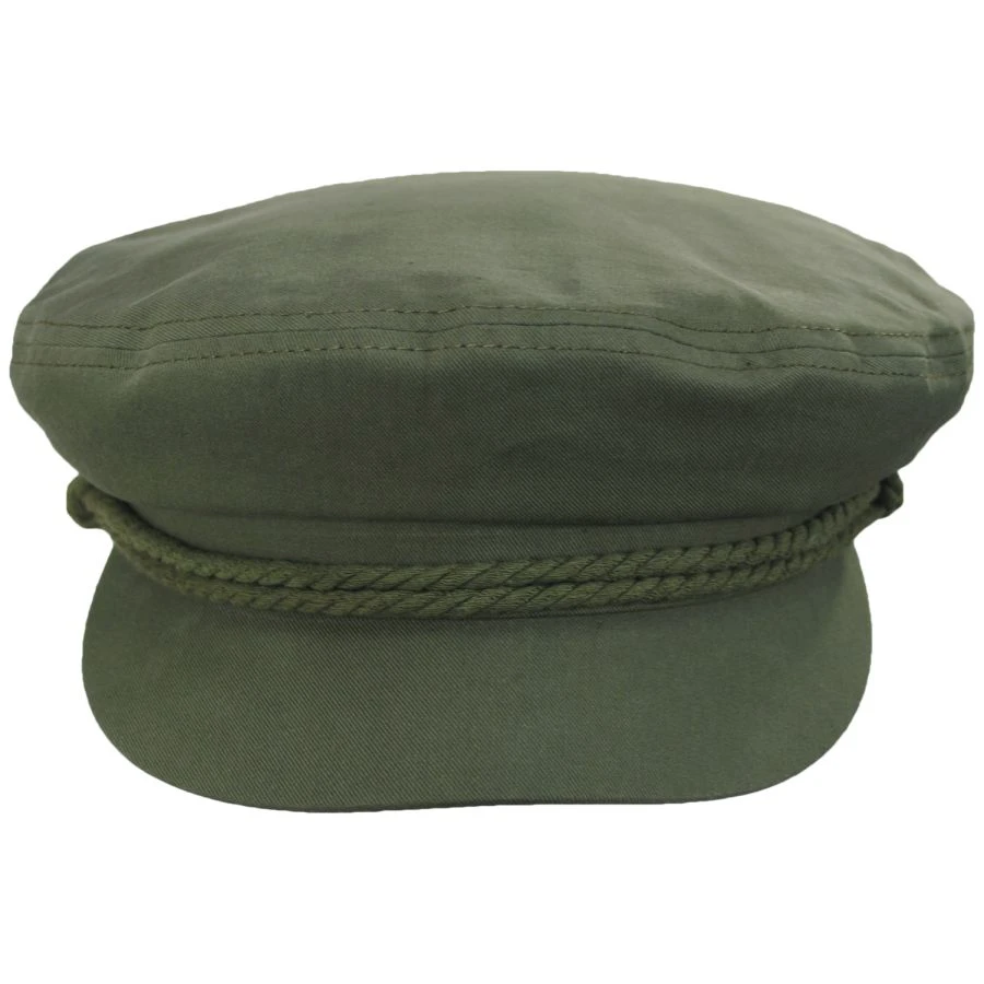 Brixton Hats Cotton Twill Fiddler Cap - Olive Green 3 Brixton Hats Cotton Twill Fiddler Cap - Olive Green