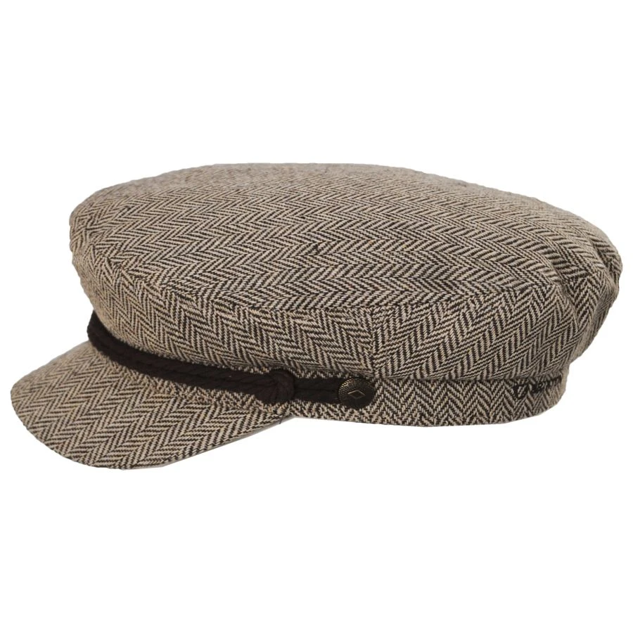 Brixton Hats Herringbone Wool Blend Fiddler Cap 4 Brixton Hats Herringbone Wool Blend Fiddler Cap - Image 2