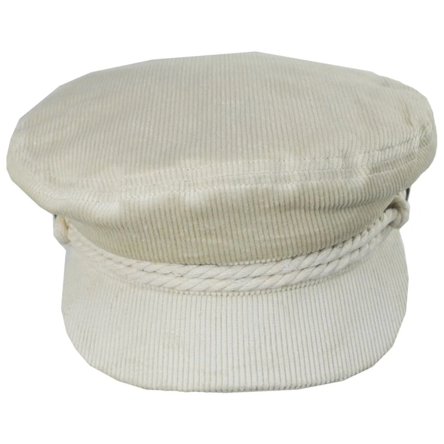 Brixton Hats Corduroy Cotton Fiddler Cap - Off White 3 Brixton Hats Corduroy Cotton Fiddler Cap - Off White