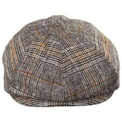 Brixton Hats Brood Houndstooth Plaid Wool Blend Newsboy Cap