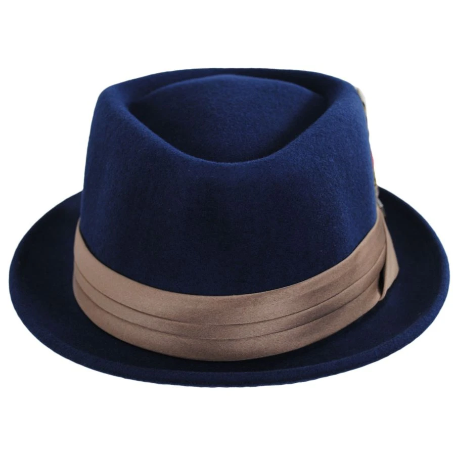 Brixton Hats Stout Wool Felt Diamond Crown Fedora Hat 3 Brixton Hats Stout Wool Felt Diamond Crown Fedora Hat