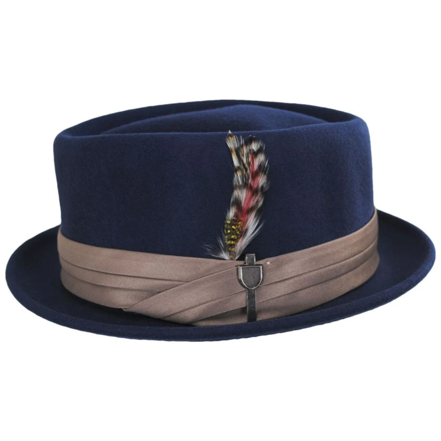 Brixton Hats Stout Wool Felt Diamond Crown Fedora Hat 4 Brixton Hats Stout Wool Felt Diamond Crown Fedora Hat - Image 2