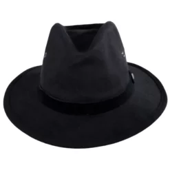 Brixton Hats Messer X Adventure Cotton Safari Fedora Hat - Black