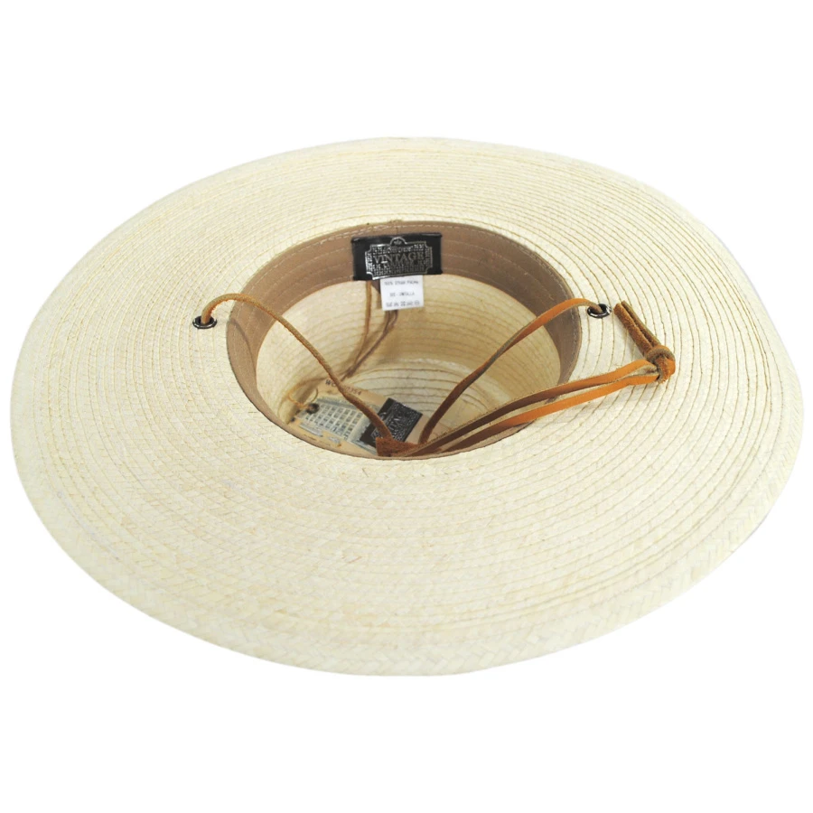 Biltmore Vintage Couture Canyon Moon Palm Straw Rancher Fedora Hat 5 Biltmore Vintage Couture Canyon Moon Palm Straw Rancher Fedora Hat - Image 3