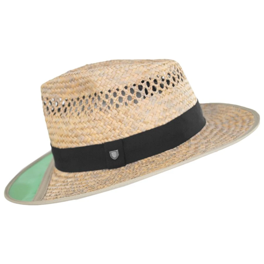Brixton Hats Hunter Malan Straw Fedora Hat 4 Brixton Hats Hunter Malan Straw Fedora Hat - Image 2