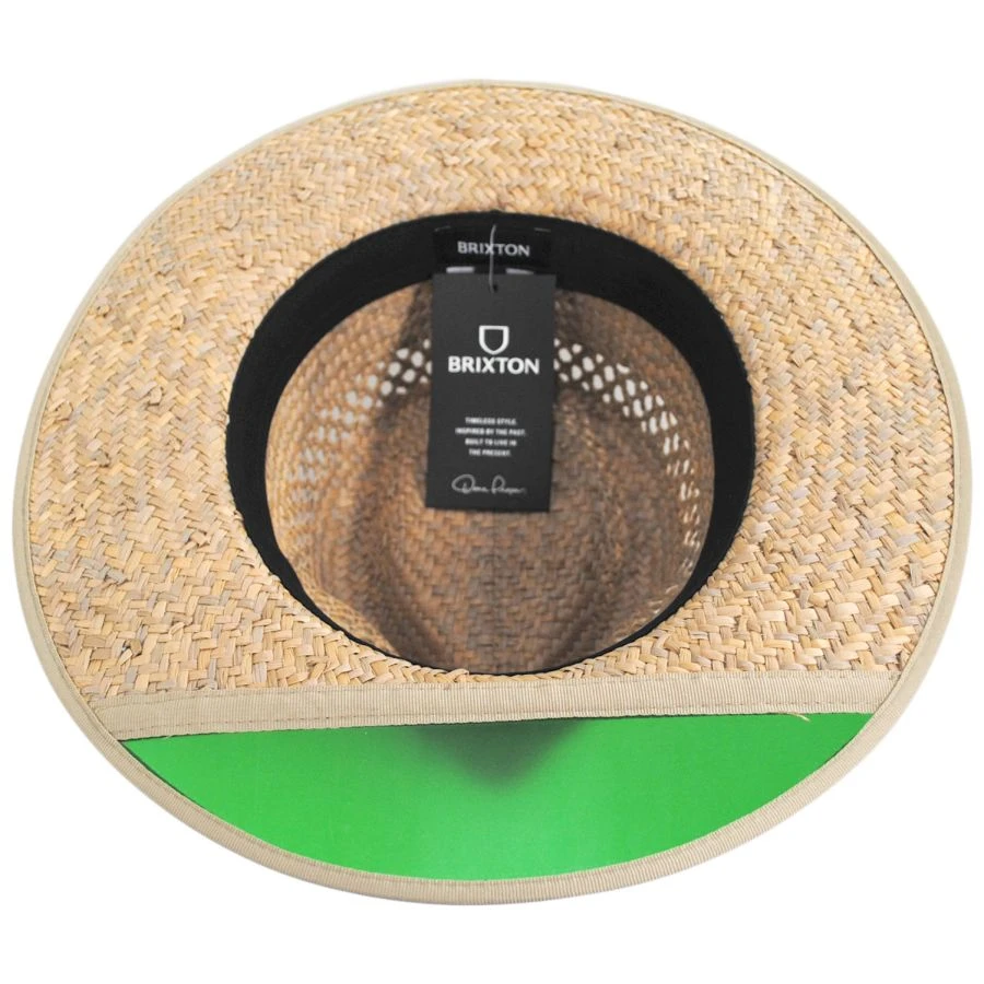 Brixton Hats Hunter Malan Straw Fedora Hat 5 Brixton Hats Hunter Malan Straw Fedora Hat - Image 3