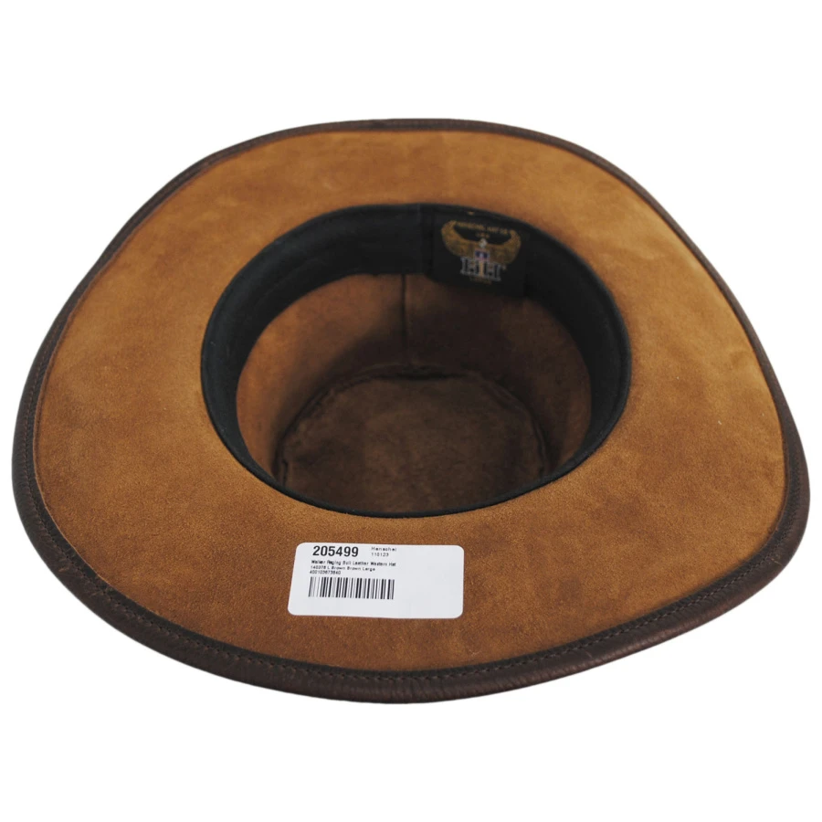 Henschel Walker Raging Bull Leather Western Hat 5 Henschel Walker Raging Bull Leather Western Hat - Image 3
